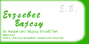 erzsebet bajcsy business card